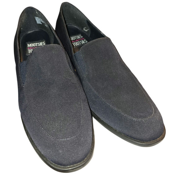 Mooties Tooties Cheers 333351 Navy Silk 9M NIB‎ 2" Square Heel - Picture 1 of 7